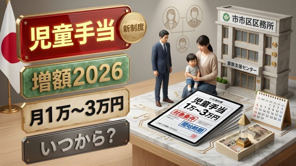【2026年最新】児童手当が最大3万円に増額